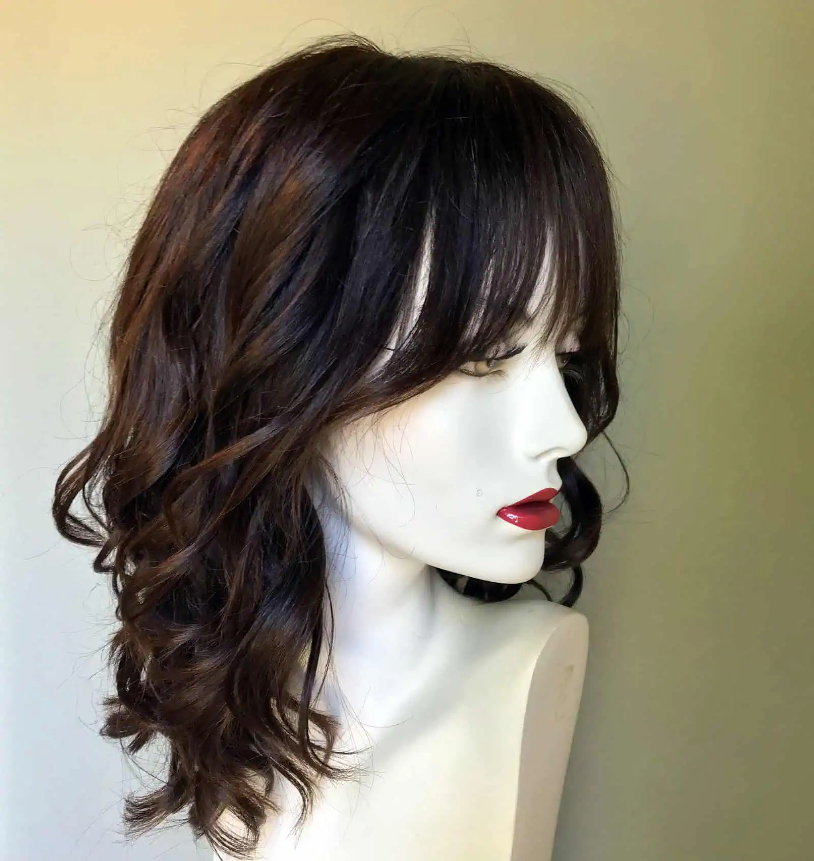 Side view of wig.